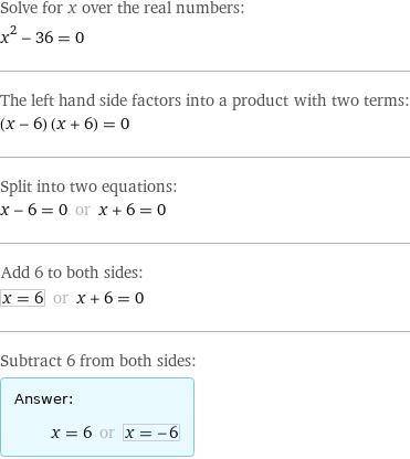 1)25х²-76=0 2)9х²-4=0 3)64-9х²=0 4)х²-36=0