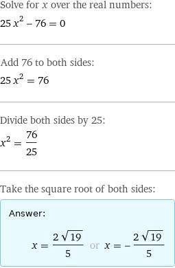 1)25х²-76=0 2)9х²-4=0 3)64-9х²=0 4)х²-36=0