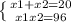 \left \{ {{x1+x2=20} \atop {x1x2=96}} \right.