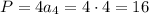 P= 4a_4=4\cdot4=16