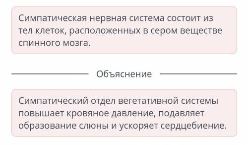 Нервная регуляция работы внутренних органов Определи, что из перечисленного не является функцией сим