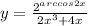 y = \frac{ {2}^{arccos2x} }{2 {x}^{3} + 4x} \\