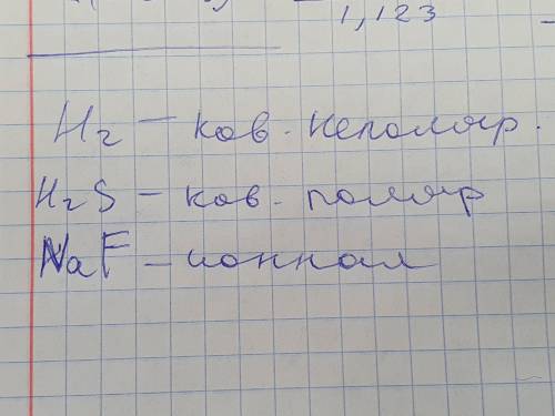 Классифицируйте данные вещества по типу химических связей в них: ​