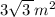 3 \sqrt{3 \:} {m}^{2}