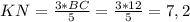 KN=\frac{3*BC}{5}=\frac{3*12}{5}= 7,2