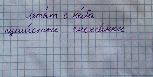 Летят с неба пушистые снежинки. Поставить ударение