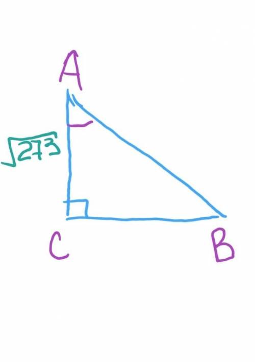 В треугольнике abc угол c=90°,sinA=16/23,AC=√273.Найдите ab.