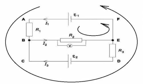 Из источников тока с ЭДС ε1=14 B и ε2=14 B и резисторов с сопротивлениями R1=1 Ом, R2 =2 Ом и R3=2 О