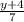 \frac{y+4}{7}