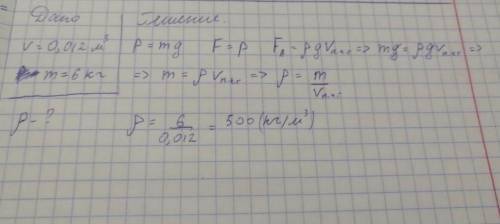 с этой задачей, Определите плотность жидкости, в которой на тело объемом 12 дм3 действует сила равна