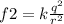 f2 = k\frac{ {q}^{2} }{ {r}^{2} }