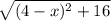 \sqrt{(4-x)^{2}+ 16}