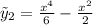 \tilde y_2=\frac{x^4}{6}-\frac{x^2}{2}