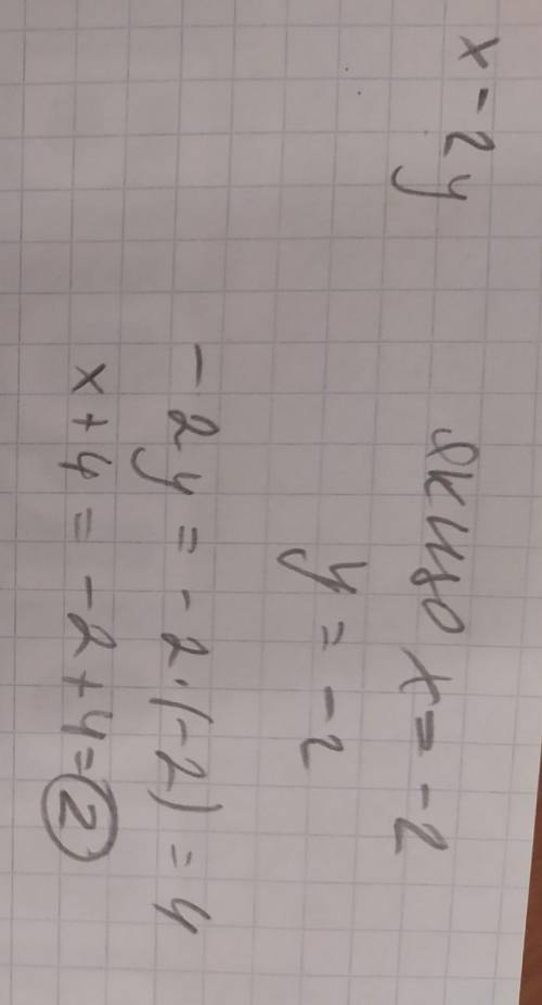 Найти значення виразу х - 2 у, якщо Х= -2,А y= –2​ А)12 Б)-4 В)4 Г)–12​