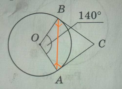 З точки О - центр кола, СА і СВ - дотичні до кола. Знайдіть кут ВАС​