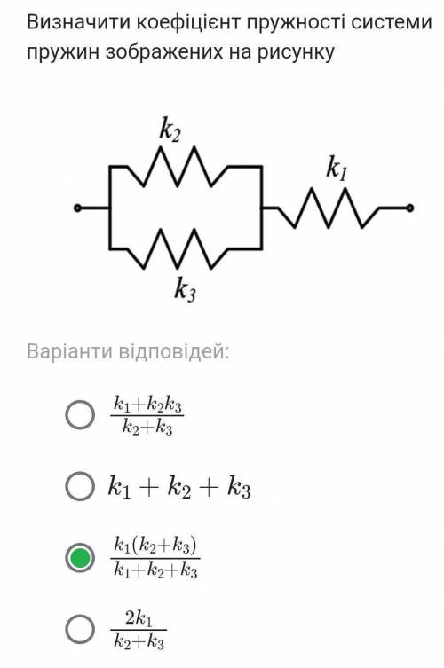 Визначити коефіцієнт пружності системи пружин зображених на рисунку​