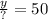 \frac{y}{?} = 50