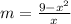 m = \frac{9 - x^{2} }{x}