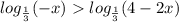 \displaystyle log_{\frac{1}{3} }(-x)log_{\frac{1}{3}} (4-2x)