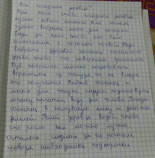 Составьте связанный текст 5 предл на одну из тем как сварить суп как посадить деревце и тд. Использу