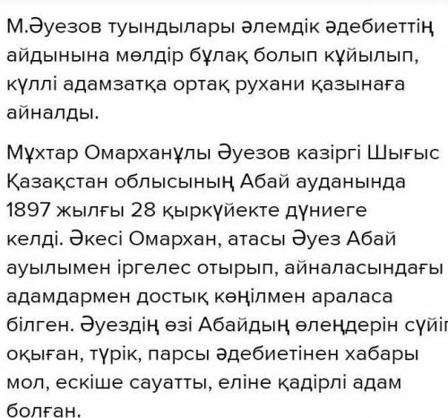 Алғашқы мәтінде аты аталған жазушылардың бірінің өмірбаяны- мен танысып, олардың кітапқа құмарлығы т