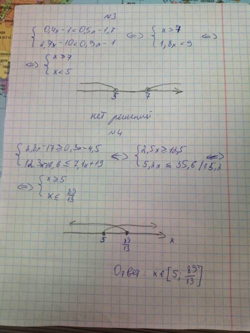 976. 1) 7 + 2x > 5 + x, 3x + 2 < 8 + x;2) (1-0,5x < 4 – x,9 – 2,8x > 6 -1,3x;3) (0,4x –