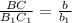 \frac{BC}{B_1C_1} =\frac{b}{b_1}