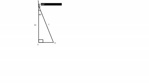 Дан прямоугольный треугольник ABC. A =90°, внешний угол B = 120°, ВС= 12. Найти AB. ГЕОМЕТРИЯ 7 клас