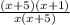 \frac{(x+5)(x+1)}{x(x+5)}