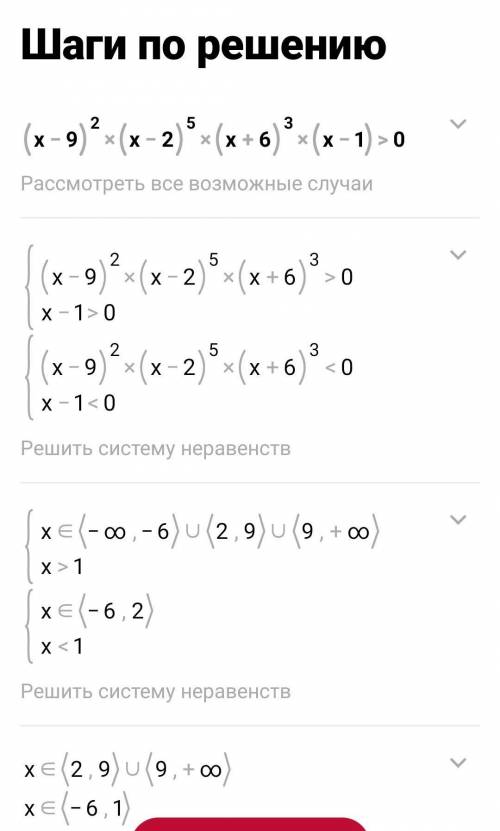 (х-9)²^(х-2)⁵^(х+6)³^(х-1)>0