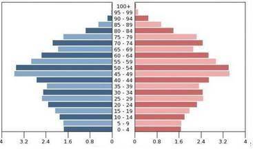 Як зміниться зовнішній вигляд статево-вікової піраміди України із одночасним зростанням народжуванос