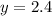 y = 2.4