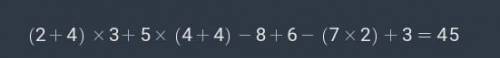 (2+4)⋅3+5⋅(4+4)-8+6-(7*2)+3=?