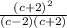 \frac{(c+2)^2}{(c-2)(c+2)}