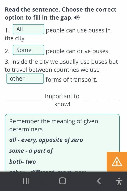 Public transport Read the sentence. Choose the correct option to fill in the gap. 1. people can use