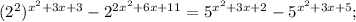 (2^{2})^{x^{2}+3x+3}-2^{2x^{2}+6x+11}=5^{x^{2}+3x+2}-5^{x^{2}+3x+5};