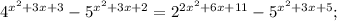 4^{x^{2}+3x+3}-5^{x^{2}+3x+2}=2^{2x^{2}+6x+11}-5^{x^{2}+3x+5};