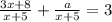 \frac{3x+8}{x+5} +\frac{a}{x+5} =3\\