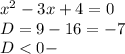 x^2-3x+4=0\\D=9-16=-7\\D