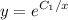 \displaystyle y= e^{C_1/x}