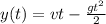 y(t) = vt-\frac{gt^2}{2}