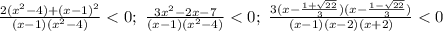 \frac{2(x^2-4)+(x-1)^2}{(x-1)(x^2-4)}