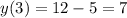 y(3) = 12 - 5 = 7