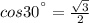 cos30^{а}=\frac{\sqrt{3} }{2}