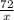 \frac{72}{x}