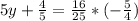 5y+\frac{4}{5}=\frac{16}{25}*(-\frac{5}{4} )