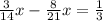 \frac{3}{14} x-\frac{8}{21} x=\frac{1}{3}