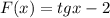 F(x) = tgx - 2