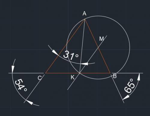 Прямая, параллельная стороне AC треугольника ABC, пересекает его стороны AB и BC в точках M и K так,
