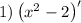 1) \left(x^2-2\right)'\: